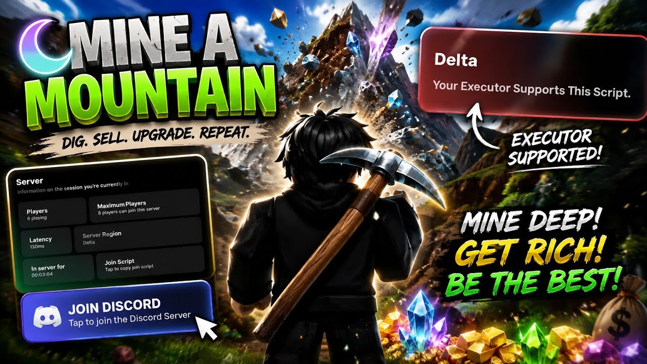 Mine A Mountain Script OP Keyless🔥😱 