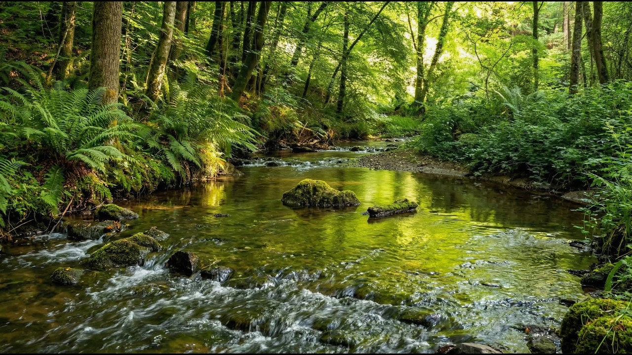 3 Hours of Relaxing Forest Stream Sounds with Birds Chirping for Deep Sleep and Relaxation