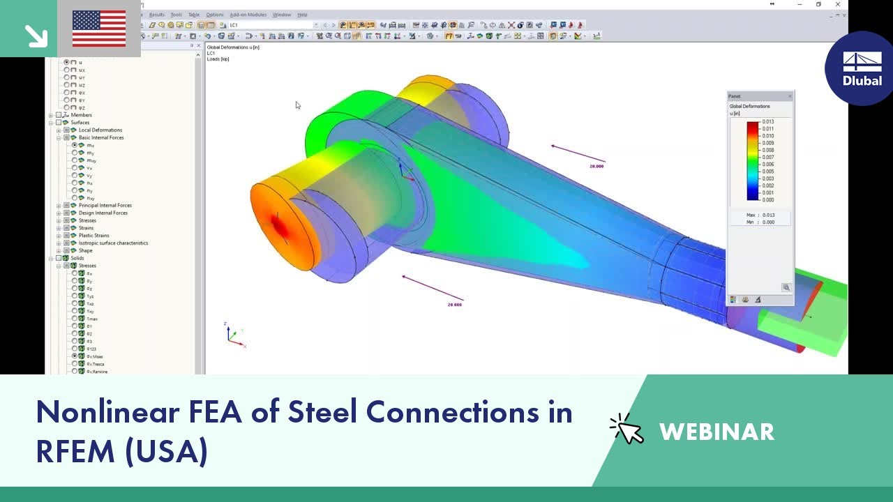 Webinar: Nonlinear FEA of Steel Connections in RFEM (USA)