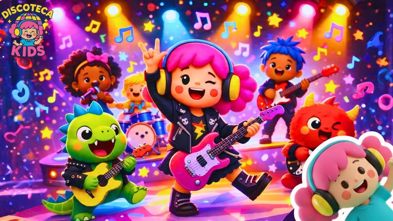 Tatá no Rock! 🎸🎤 |  Música Infantil para Dançar | Discoteca Kids