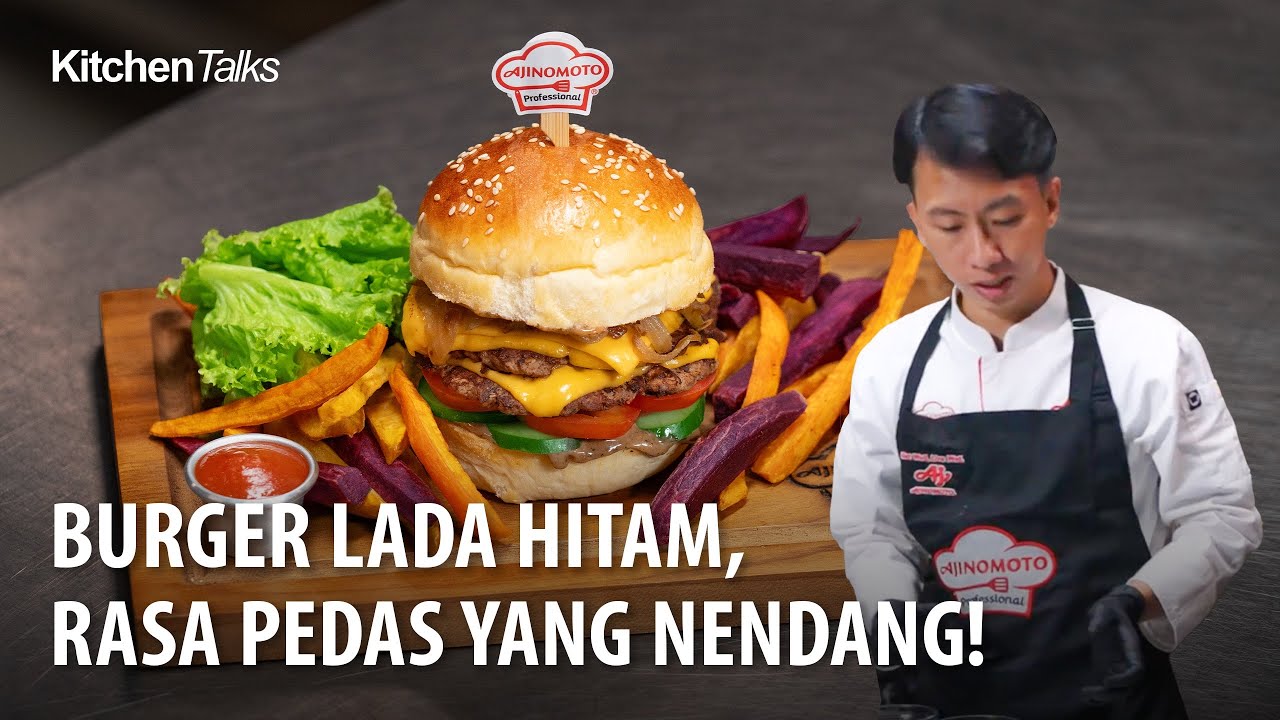 Burger Lada Hitam, Rasa Pedas yang Nendang | Kreasi Menu Ajinomoto Professional
