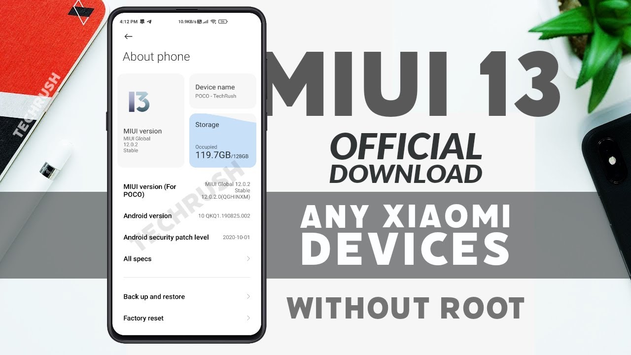 OFFICIAL MIUI 13 DOWNLOAD IN ANY XIAOMI DEVICES WITHOUT ROOT | MIUI 13 THEME