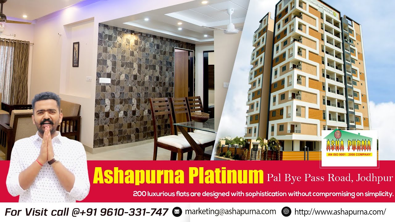 Luxurious 2 & 3 BHK Flats/Apartments In Pal Road Jodhpur, Ashapurna Platinum