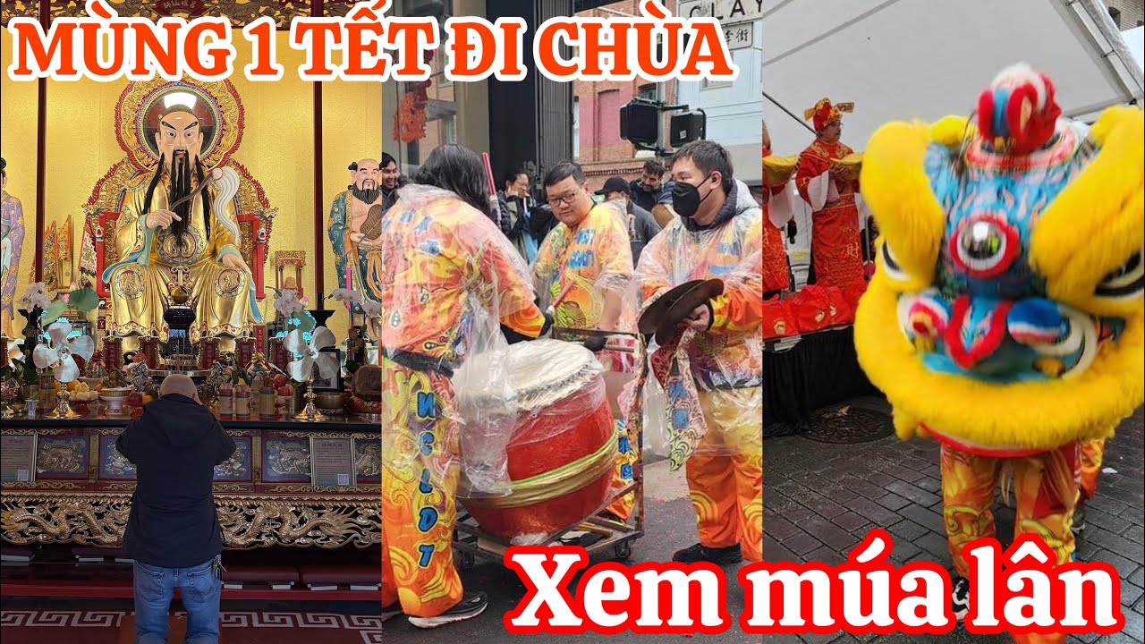 Mùng 1 Tết Đi Chùa Cầu Bình An 🙏 Xem Múa Lân Mừng Năm Mới | Tết Việt Bắc California 🇻🇳🇺🇸