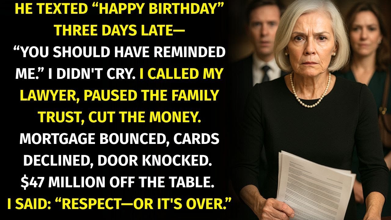 My Son Forgot My Birthday Then Texted “You Should’ve Reminded Me” — So I...