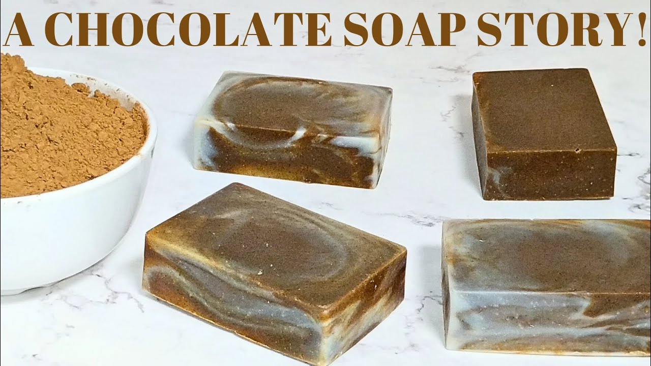 A BEAUTIFUL CHOCOLATE COLD PROCESS SOAP RECIPE, USING RAW COCOA POWDER | ALL NATURAL
