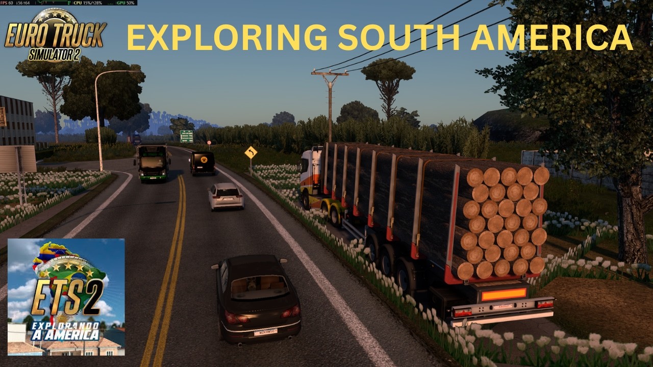 Euro Truck Simulator 2 | Exploring South America | Hauling logs to PARE