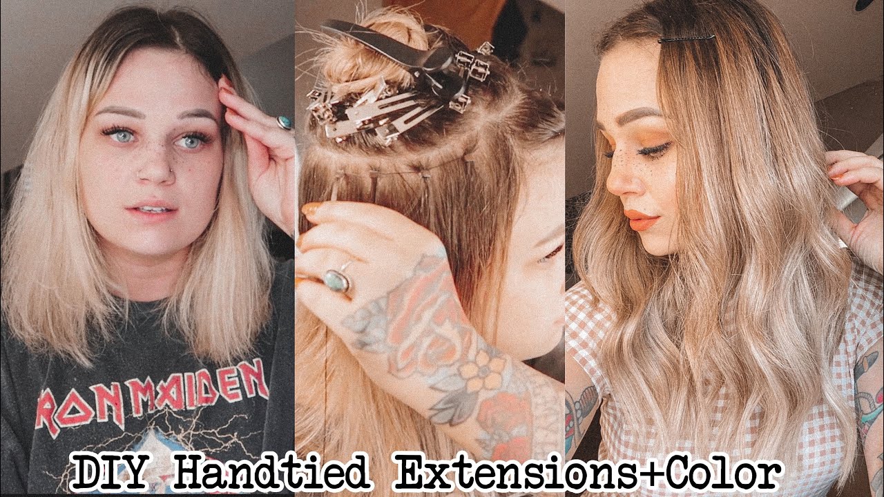 I did my own handtied extensions & color transformation at home !