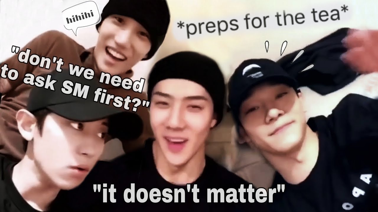 EXO going on insta live and doing what EXO does best