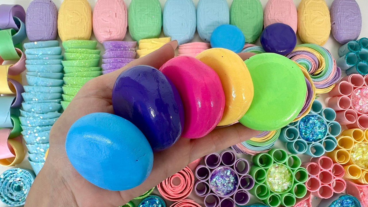 ASMR SOAP ★ Compilation set soap ★ Crushing soap boxes with glitter, foam & starch ★ Clay cracking ★