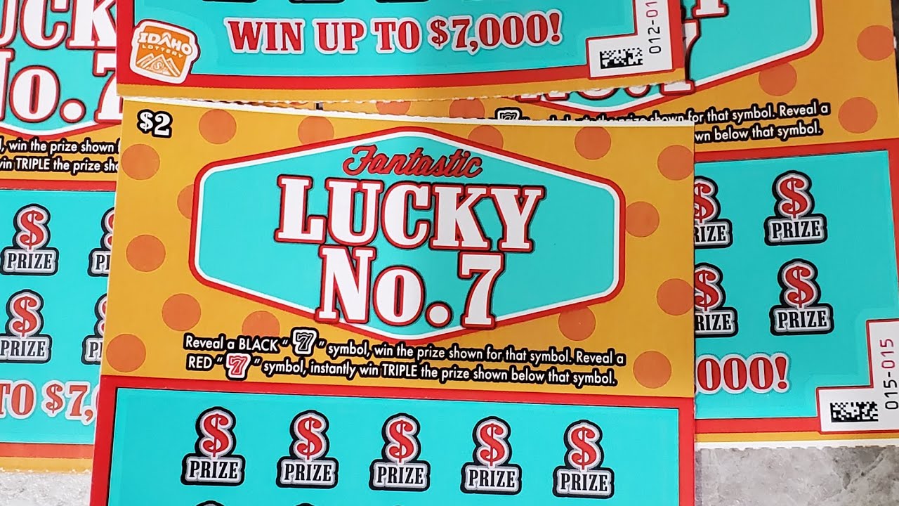 Lucky No. 7.  Idaho scratch off tickets.  Texas Lottery. Let's Try It!
