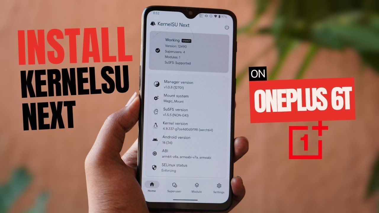 ⚡️ Как установить KernelSU Next на OnePlus 6T (прошивка DerpFest) | Простое руководство 2025
