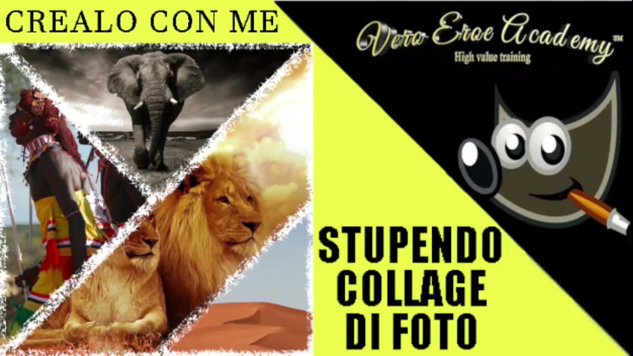 STUPENDO COLLAGE DI FOTO CON GIMP - COME FARE UN COLLAGE DI FOTO CON GIMP - COLLAGE GIMP TUTORIAL