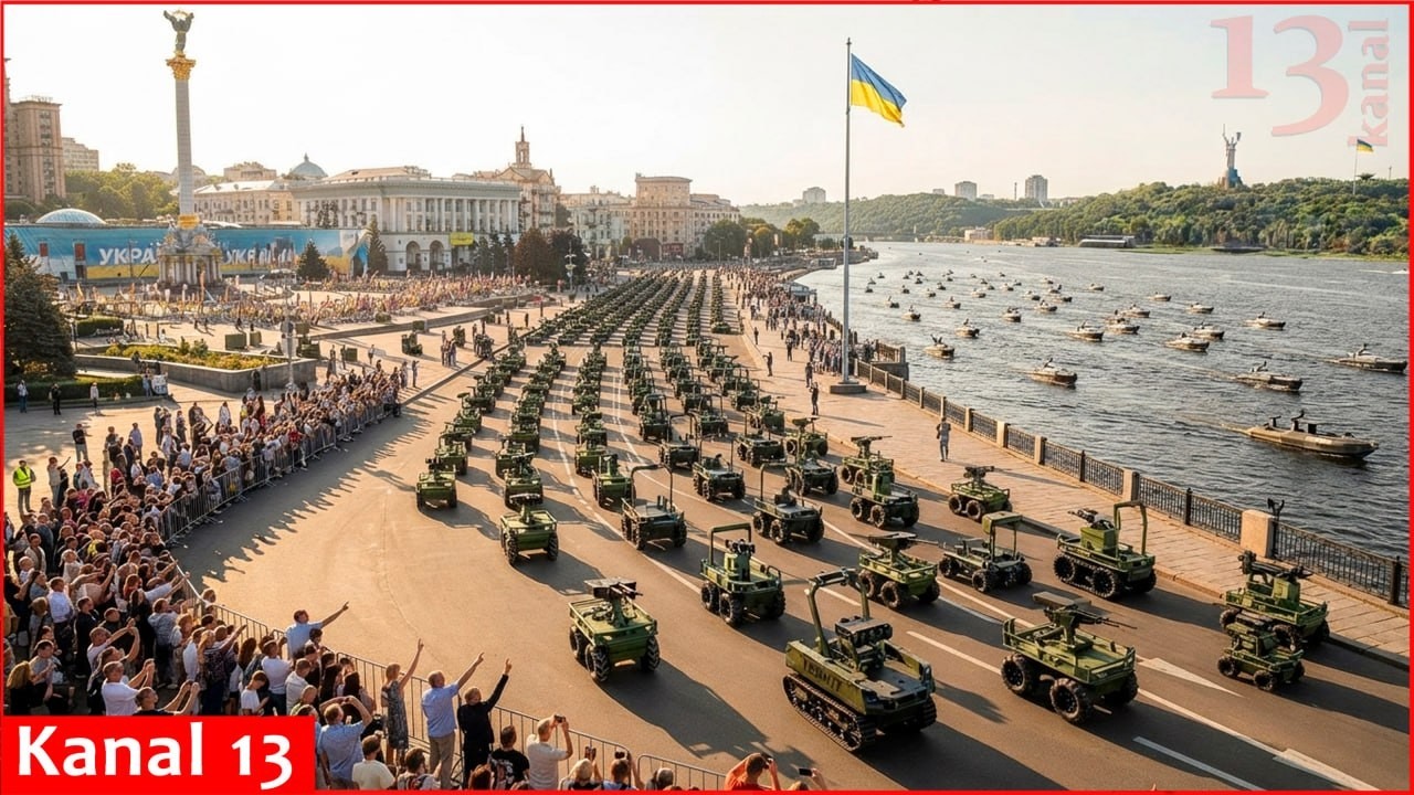 В Киеве прошел первый в мире парад дронов: современное украинское вооружение в центре столицы