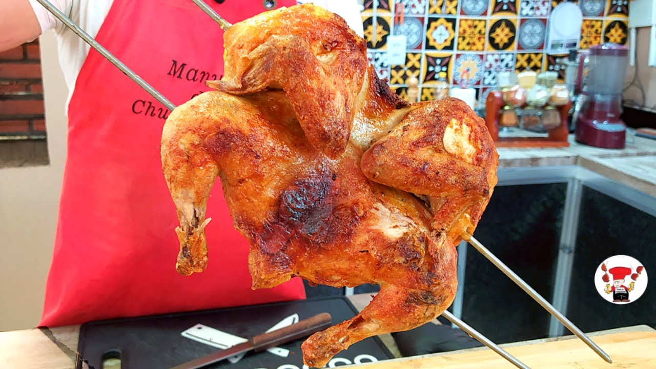 Como Assar Frango Inteiro na Churrasqueira Perfeito