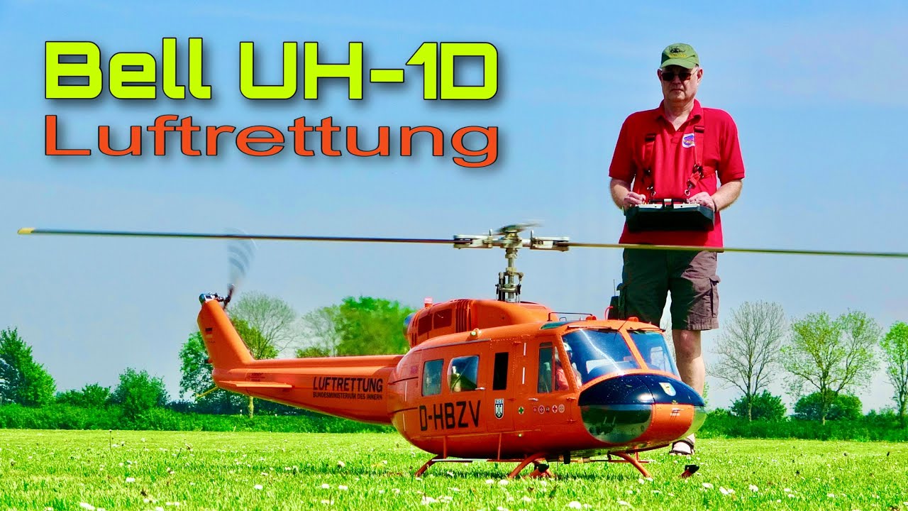 Huge and Nice HeliClassics RC BELL UH-1D Turbine Helicopter | Luftrettung | Flight Demonstration