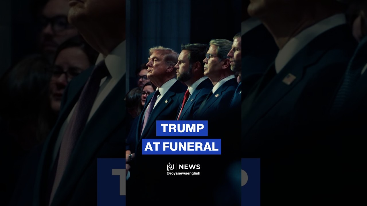 White House footage of Trump at Lindsey Graham funeral