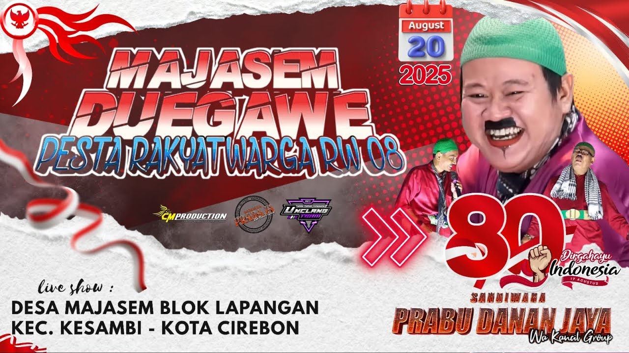 LIVE MALAM SANDIWARA PRABU DANAN JAYA || MAJASEM BLOK LAPANGAN KESAMBI CIREBON 20 AGUSTUS 2025