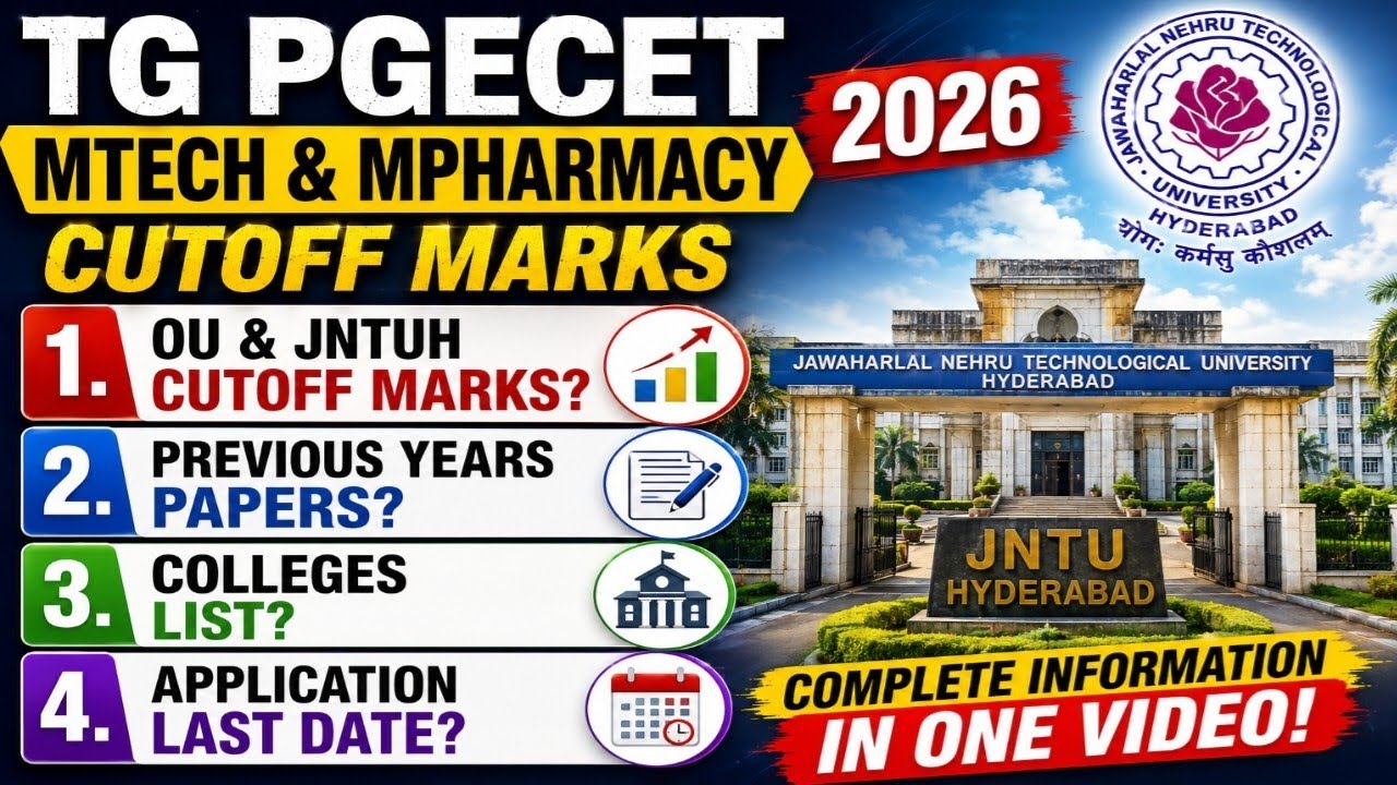 TG PGECET 2025 Cutoff Marks in Osmania University and JNTUH University 