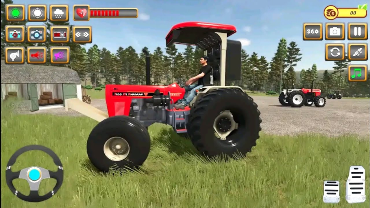 Modern Machine  Tractor Farming Gameplay - farming Games - Andriod Gameplay