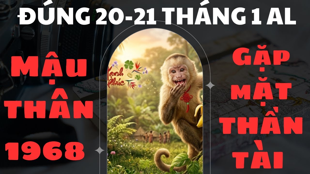 ĐÚNG 20-21 THÁNG 1 ÂL CON GIÁP MẬU THÂN 1968 GẶP MẶT THẦN TÀI KHAI SÁNG ĐẦU ÓC ĐÓN LỘC VỀ NHÀ