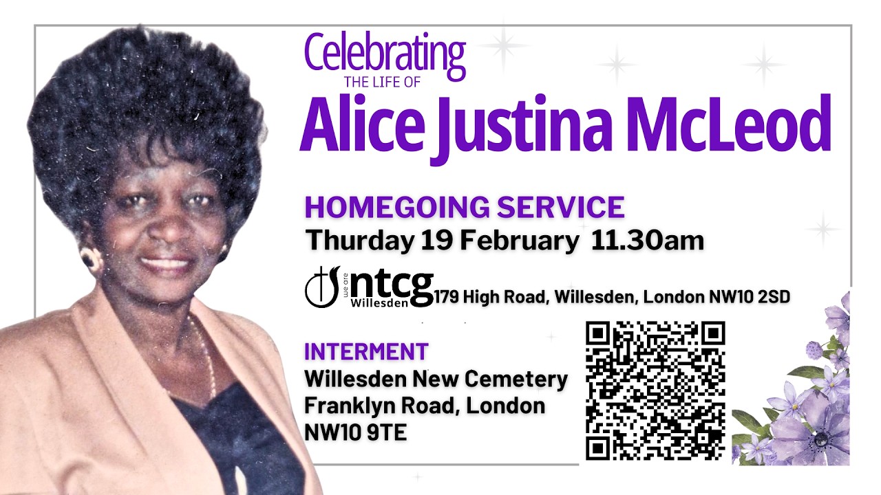 Homegoing Service of Alice Justina McLeod