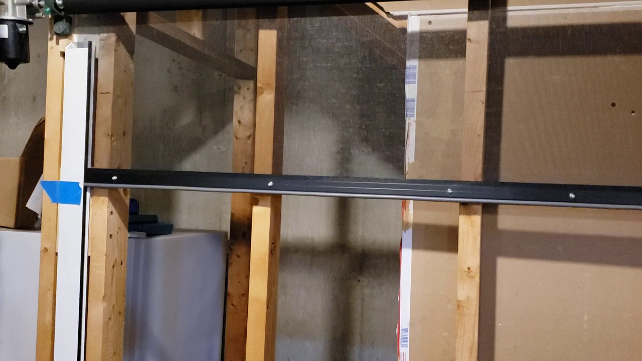 $300 DIY Homemade motorized retractable porch patio wall screen prototype