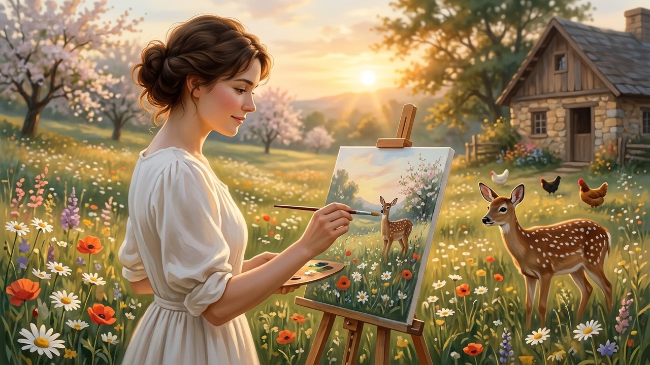 Countryside Dreams | Beautiful Seasonal Paintings ASMR
