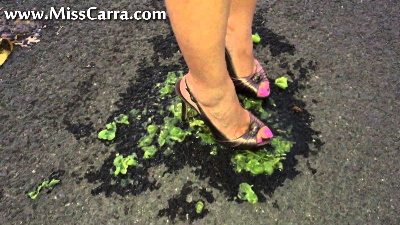 Miss Carra stomping grapes with high heels (preview)
