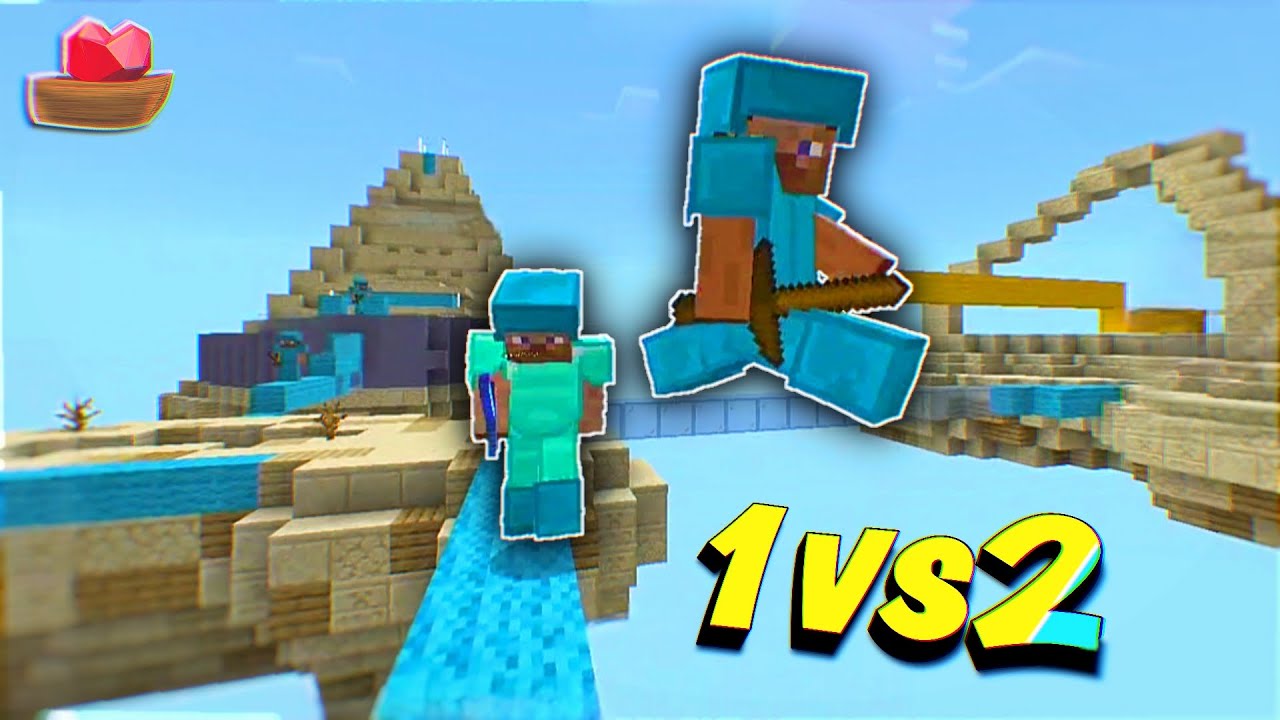 25 Kills in Lifeboat Server BedWars | 1vs2 in mcpe BedWars