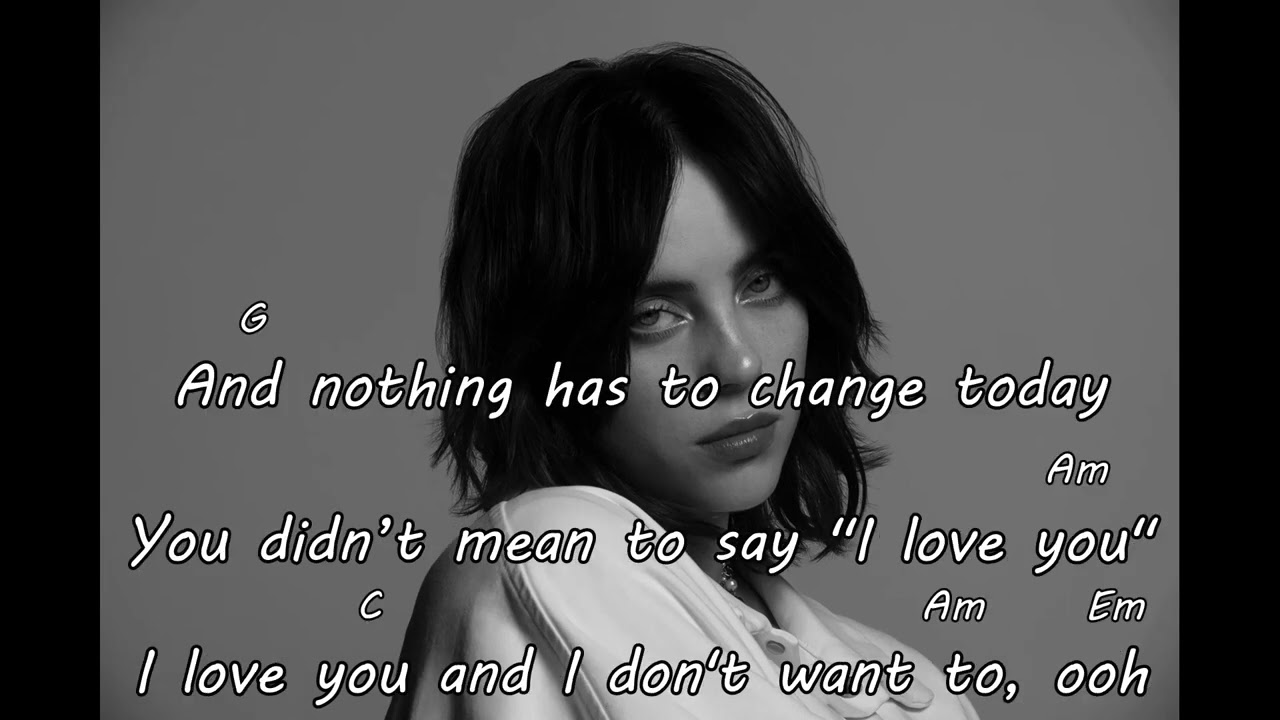 Billie Eilish - I love you (Lyrics + Ukulele Chords)