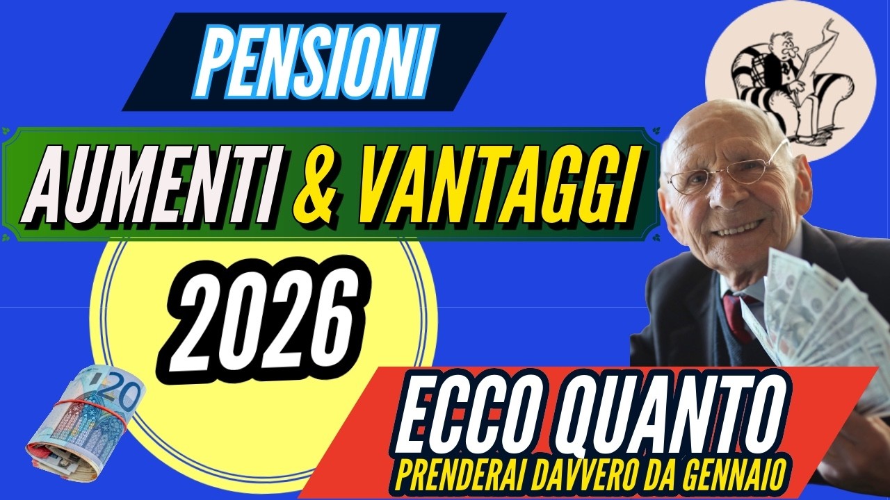 PENSIONI 2026 👉 AUMENTI, TASSE PI&Ugrave; BASSE E IMPORTI RIVELATI‼️ ECCO COSA CAMBIA DAVVERO❗️