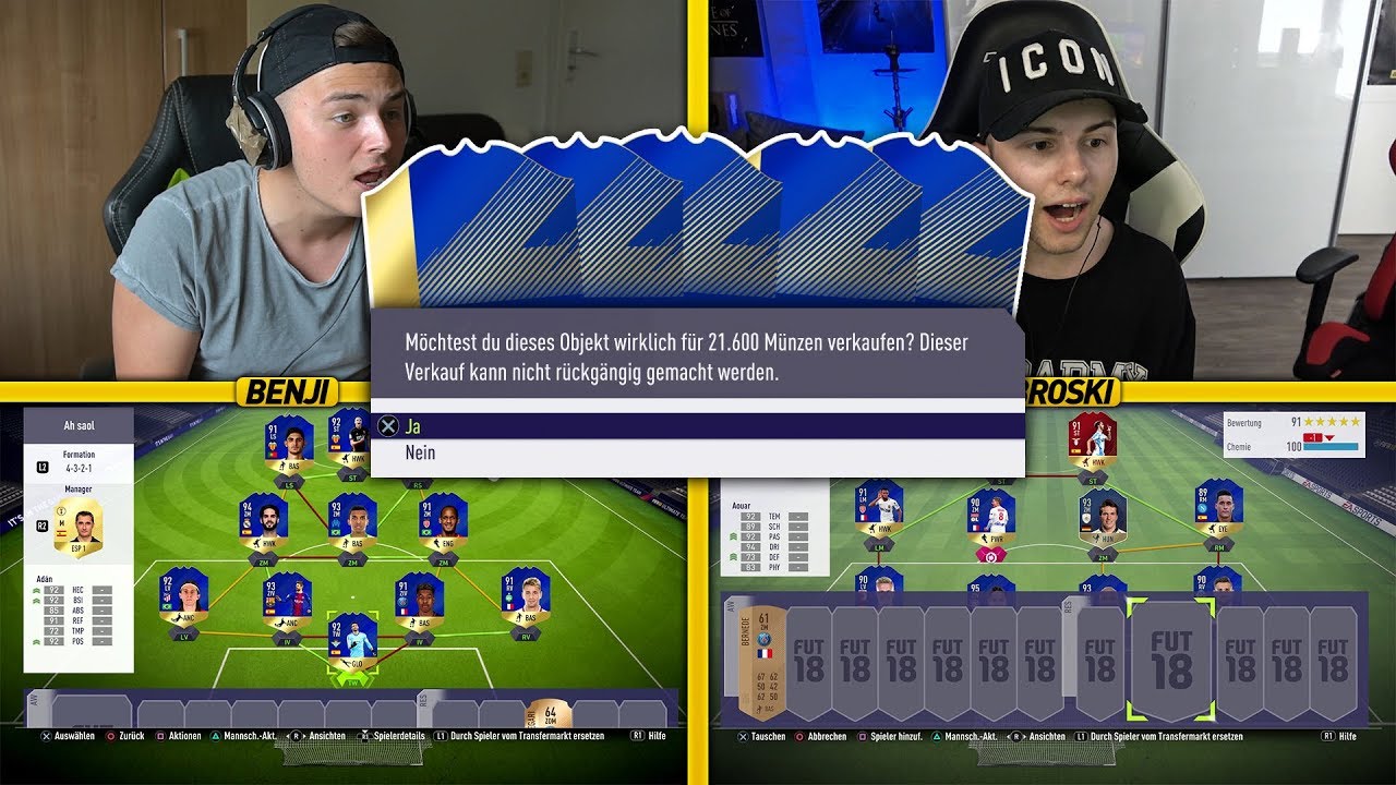 FIFA 18: Volles TOTS Battleship Wager vs Gamerbrother | FIFA 18 Ultimate Team deutsch