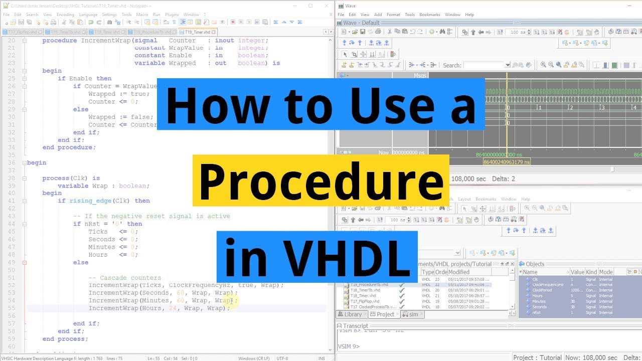 How to Use a Procedure in VHDL