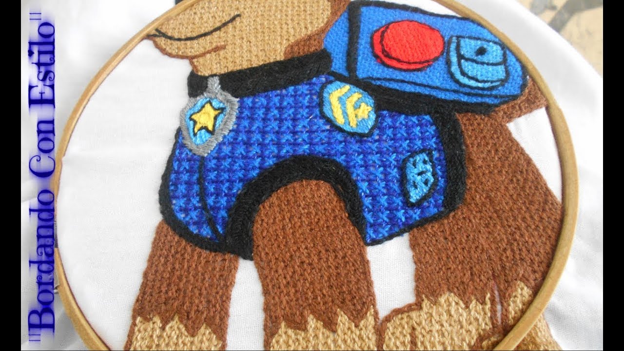 🐾PAW PATROL🐾 PUNTADA 3 TONOS  PASO A PASO*BordandoConEstilo*