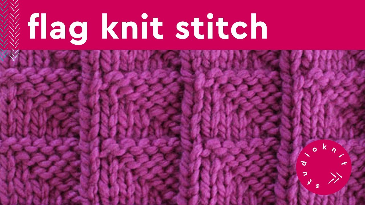 Flag Stitch Knitting Pattern for Beginners (6 Row Repeat)