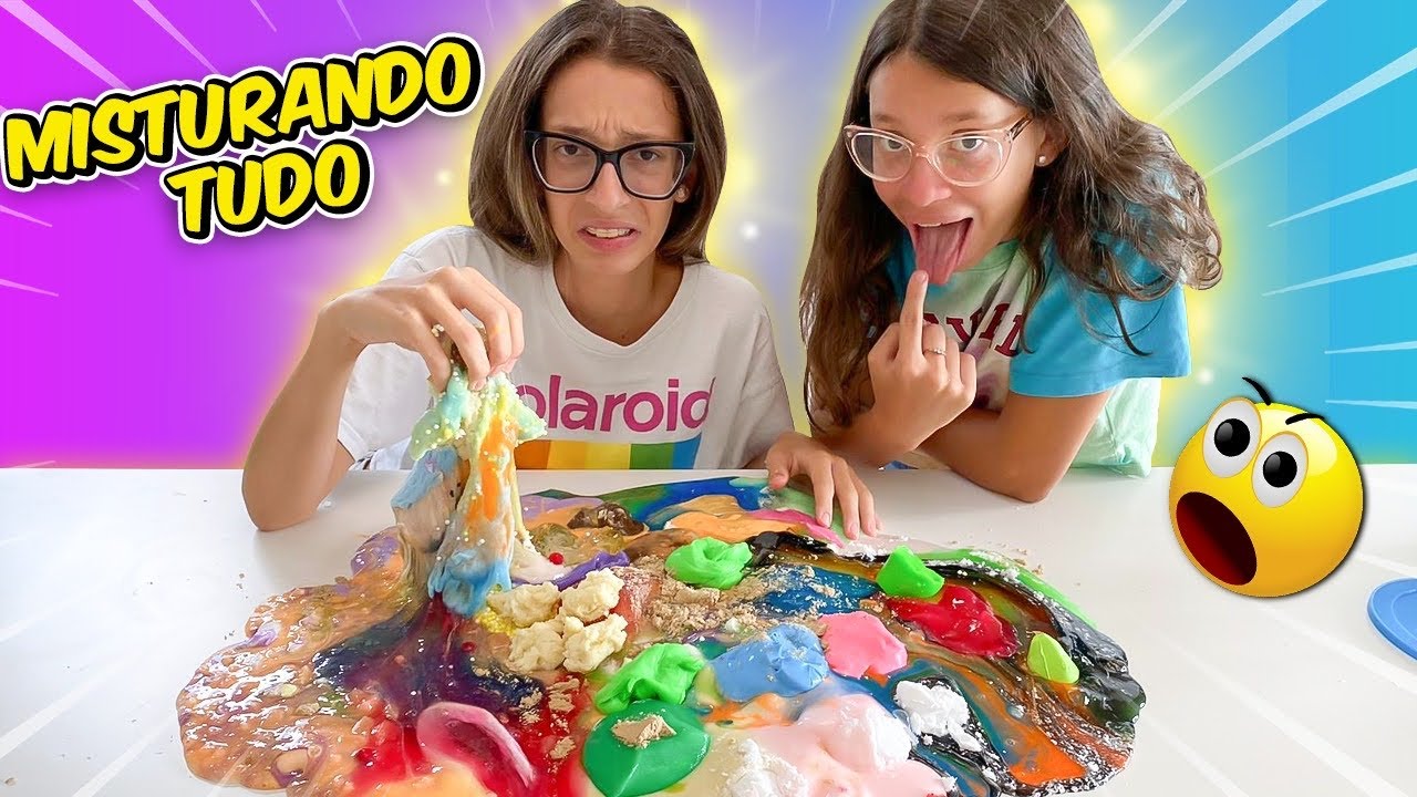 MISTURAMOS TODAS AS NOSSAS PUTY SLIMES DEPOIS DE 6 MESES SEM TOCAR NESSAS SLIMES! 100% REAL