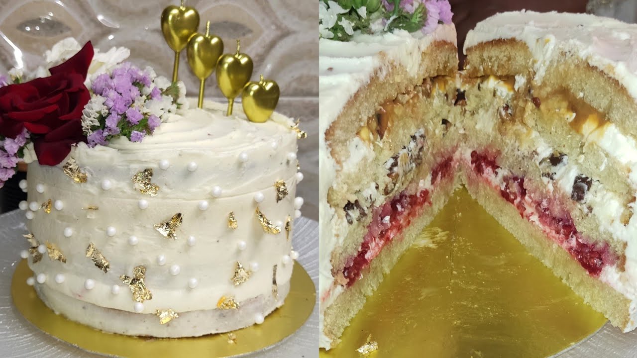 بمناسبة عيد الأم حضرت لاير كيك(layer Cake) بطريقة سهلة وناجحة 💯 للمبتدئين بكريمة الزبدة