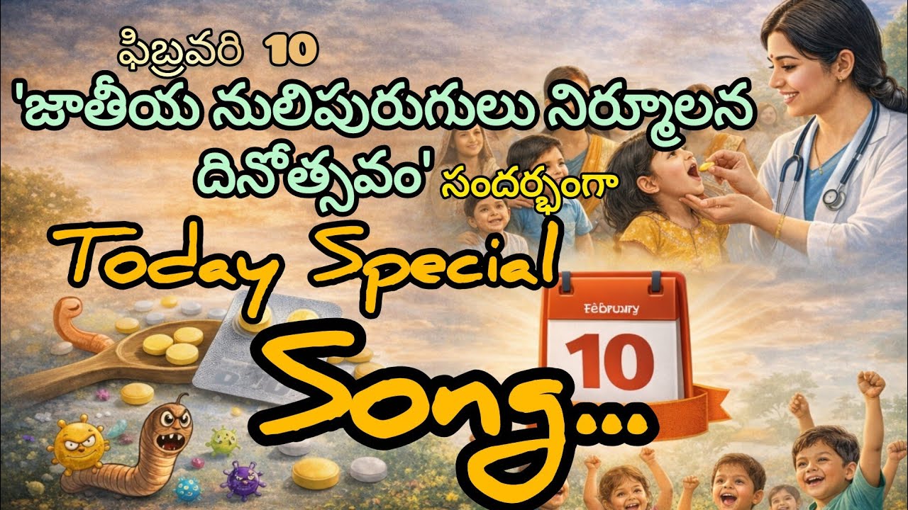 జాతీయ నులిపురుగుల నిర్మూలన దినోత్సవం | Natioanal Deworming Day  Telugu Song | @TodaySpecialSong 