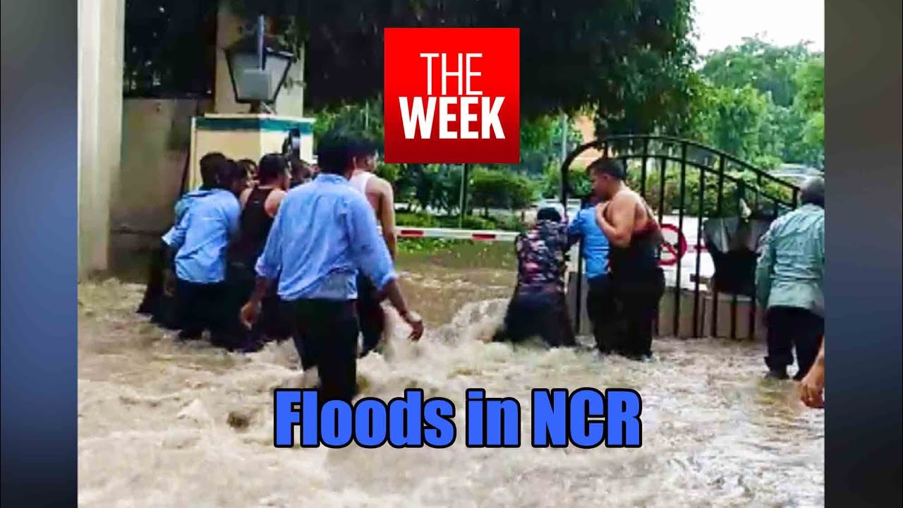 Amid heavy rains, waterlogging in Gurugram