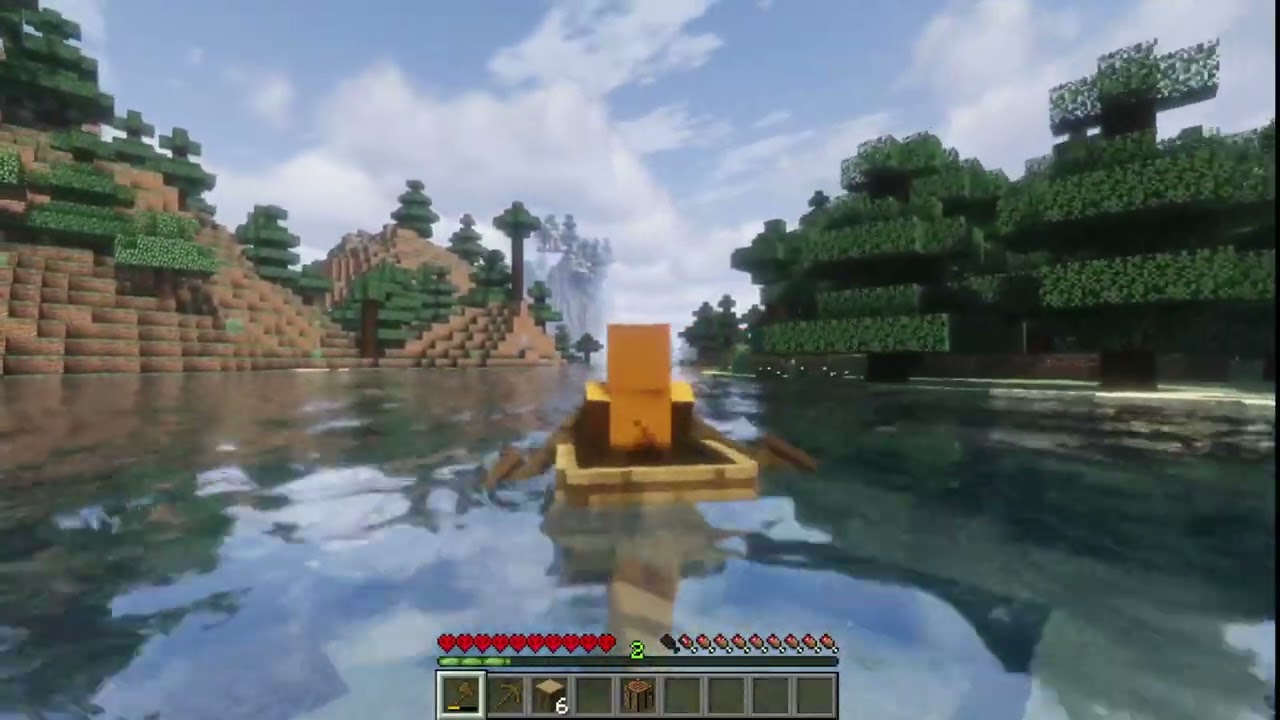 ゲーム下手なおばさんがマイクラハードコア影mod入りやってみる死んだらおわり㍶テストがてらなので