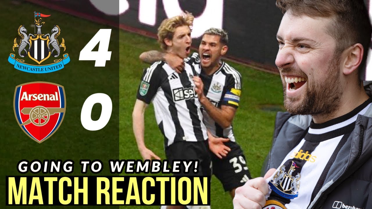 Newcastle HEADING BACK To WEMBLEY 🔥 Newcastle 4-0 Arsenal!