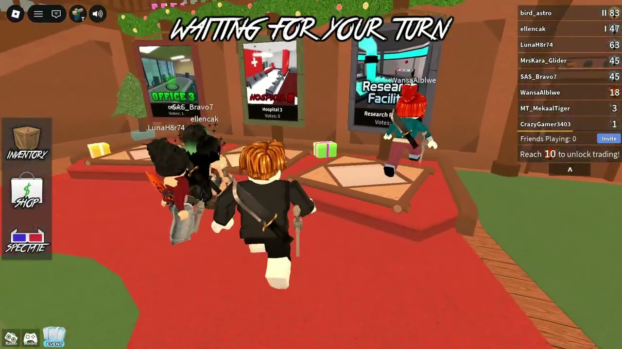 Playing mm2 until i become murderer or sheriff