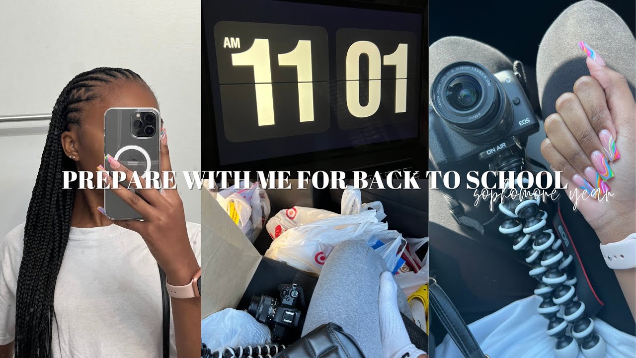 back to school preparation/maintenance vlog | nails, hair, eyebrows, & last minute shopping