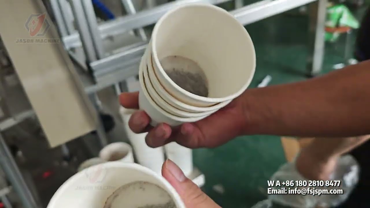 Máquina automática de llenado y sellado de café en polvo en tazas