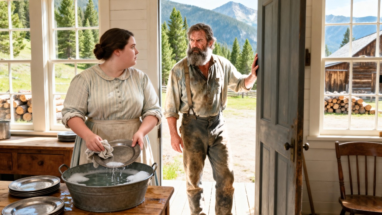 Obese Girl Sent to Wash Dishes for an Angry Mountainman—But He Refused to Let Her Leave