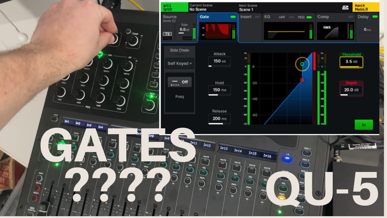 QU5 HOW TO USE A GATE ON AN AUDIO MIXER - ALLEN AND HEATH QU 5 QU SERIES SQ5