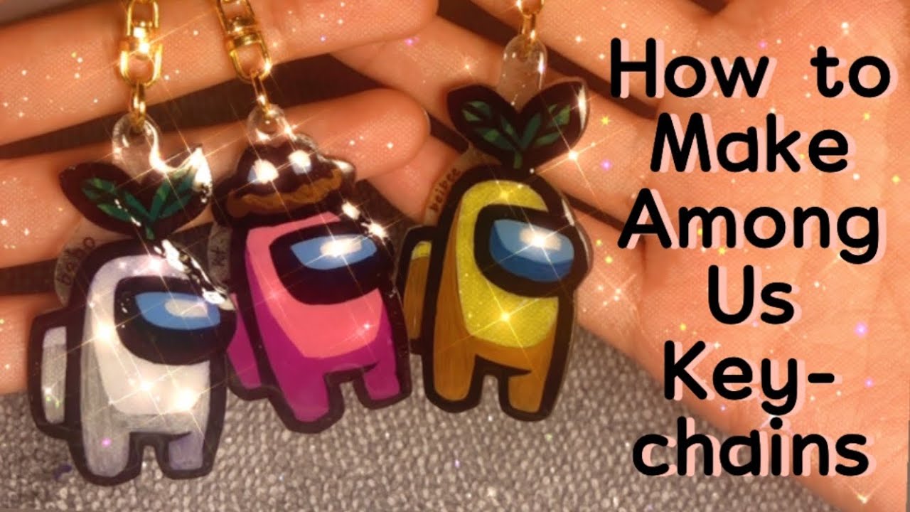craft w me✨| making crewmate keychains from Among Us🥚🌱 | Super easy! 🤠