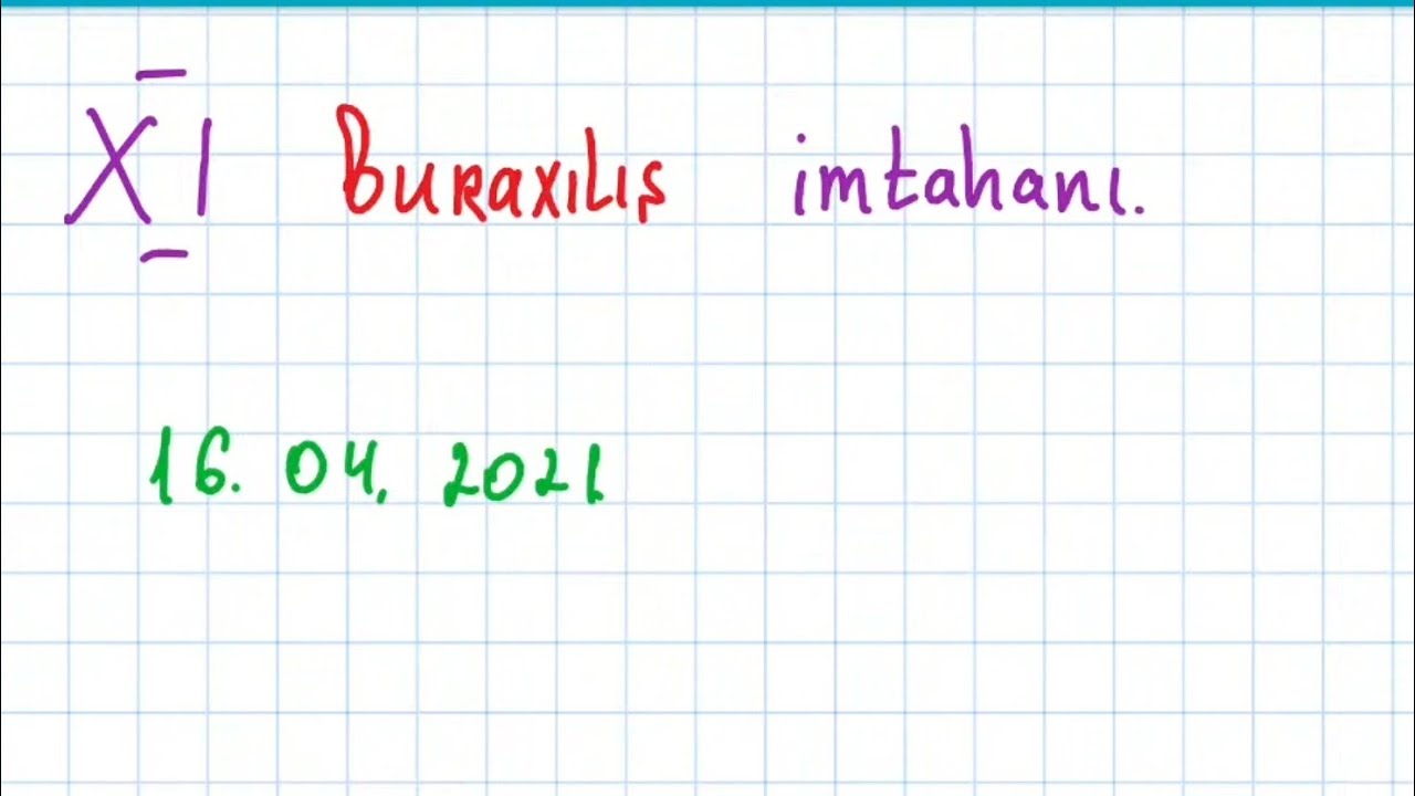 16.04.2021 buraxılış sualları
