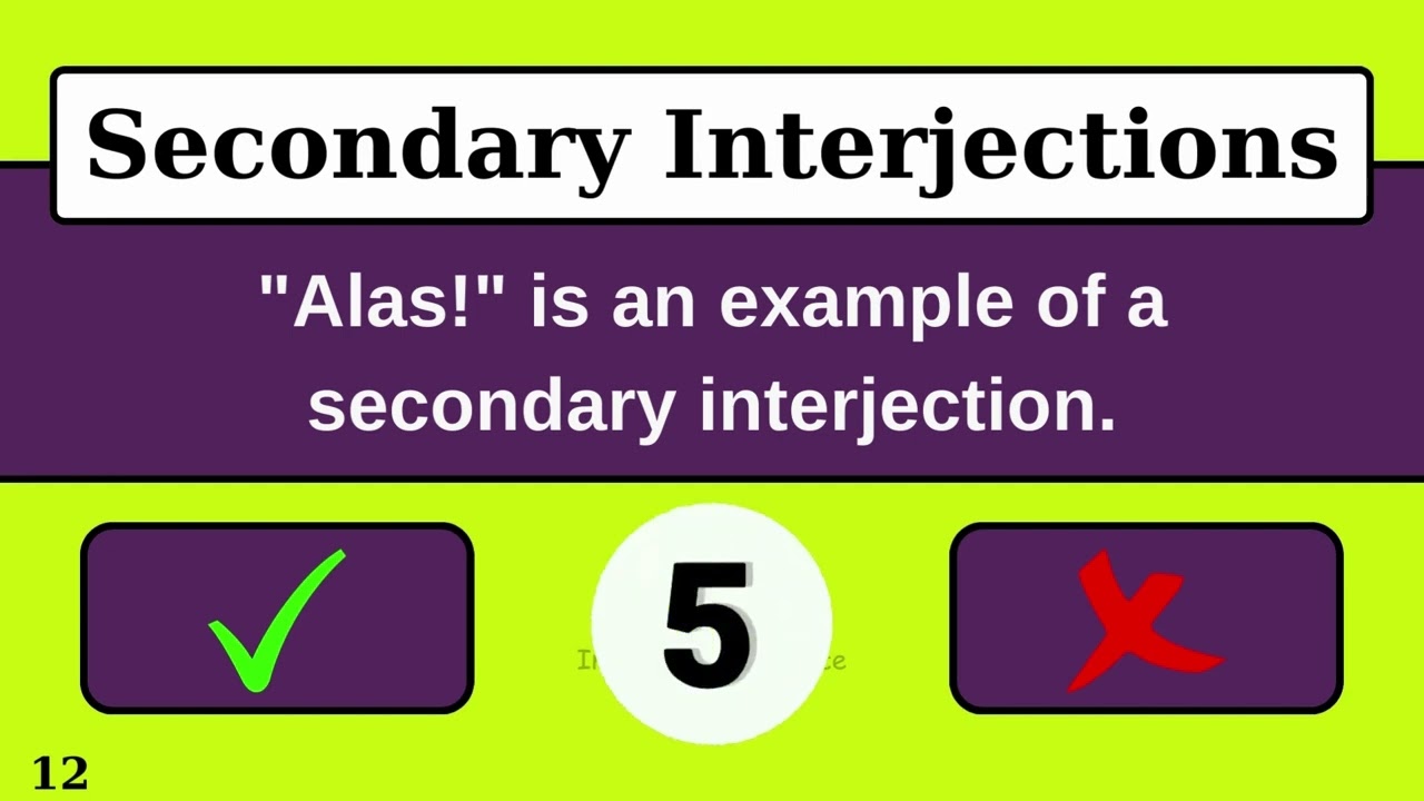 Secondary Interjections Test |  Versatile Emotional Expressions | Types of Interjections